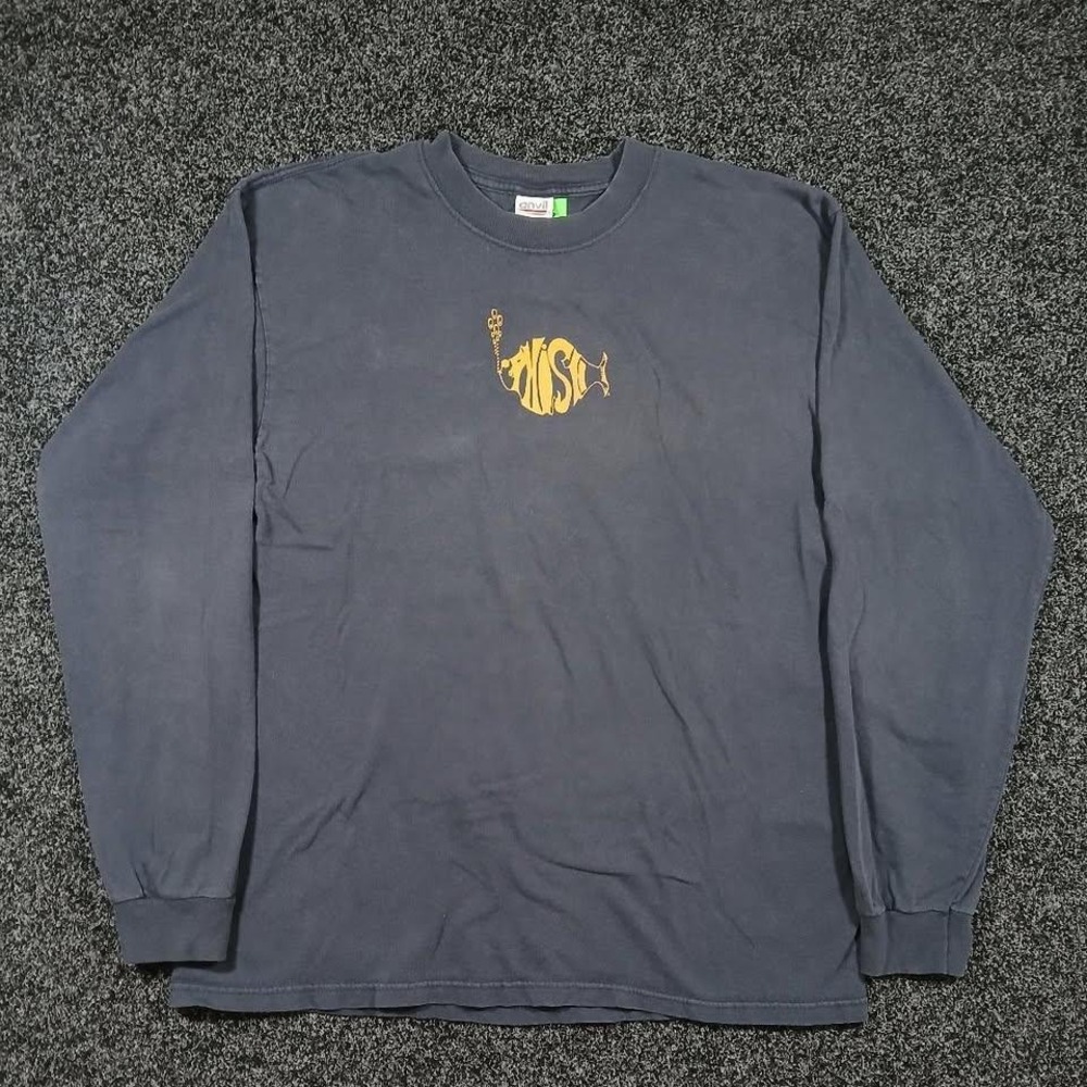 Vintage Phish Summer Tour 2003 Long Sleeve Shirt Anvil Navy Large Band T-Shirt